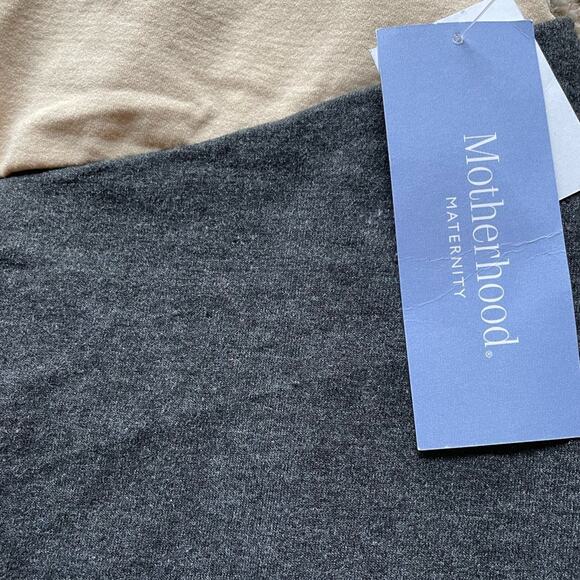 Motherhood Maternity Charcoal Grey Cropped Leggings Size Medium New w Tags - Picture 3 of 11